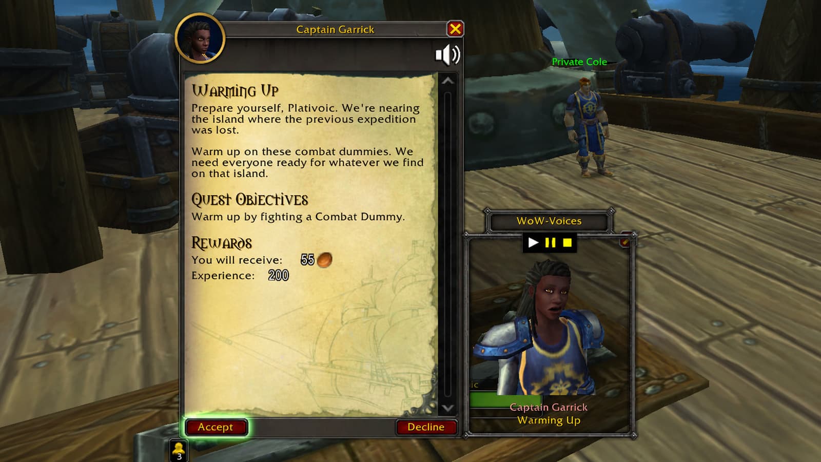Addon in the game